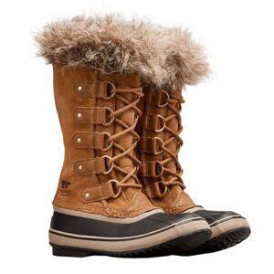 Sorel Joan Of Arctic Womens Waterproof Suede Boots Camel Black 8.5 NWT MSRP 240